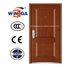 Puerta acorazada de madera de MDF de la seguridad clásica de Norteamérica (W-B4)